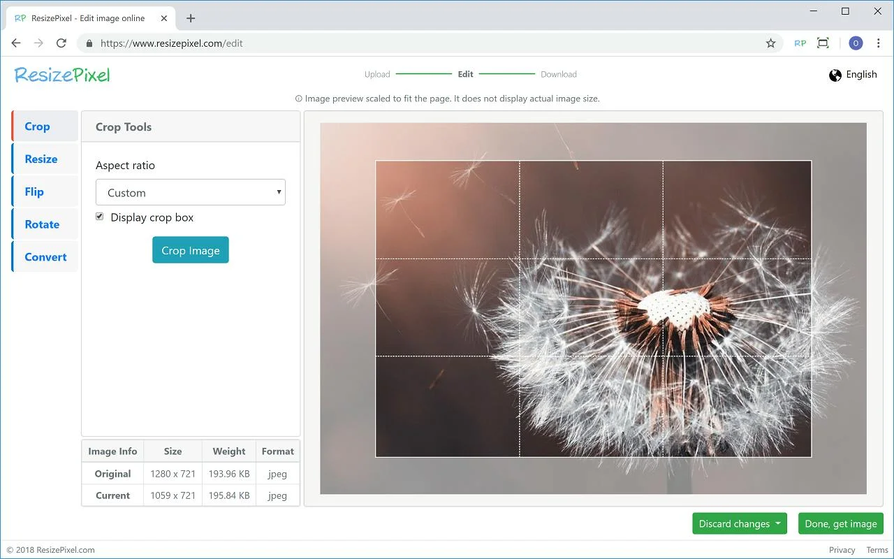 ResizePixel.com screenshot 2