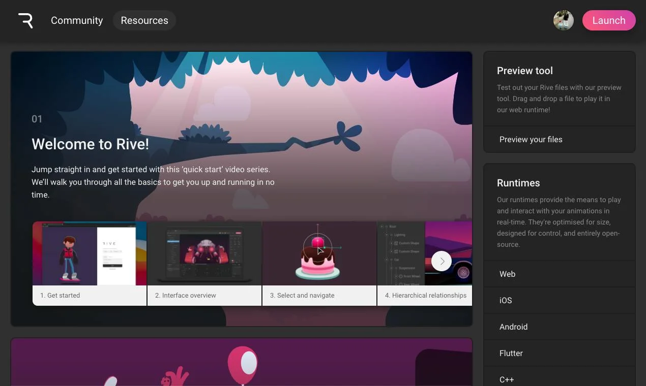 Rive screenshot 3