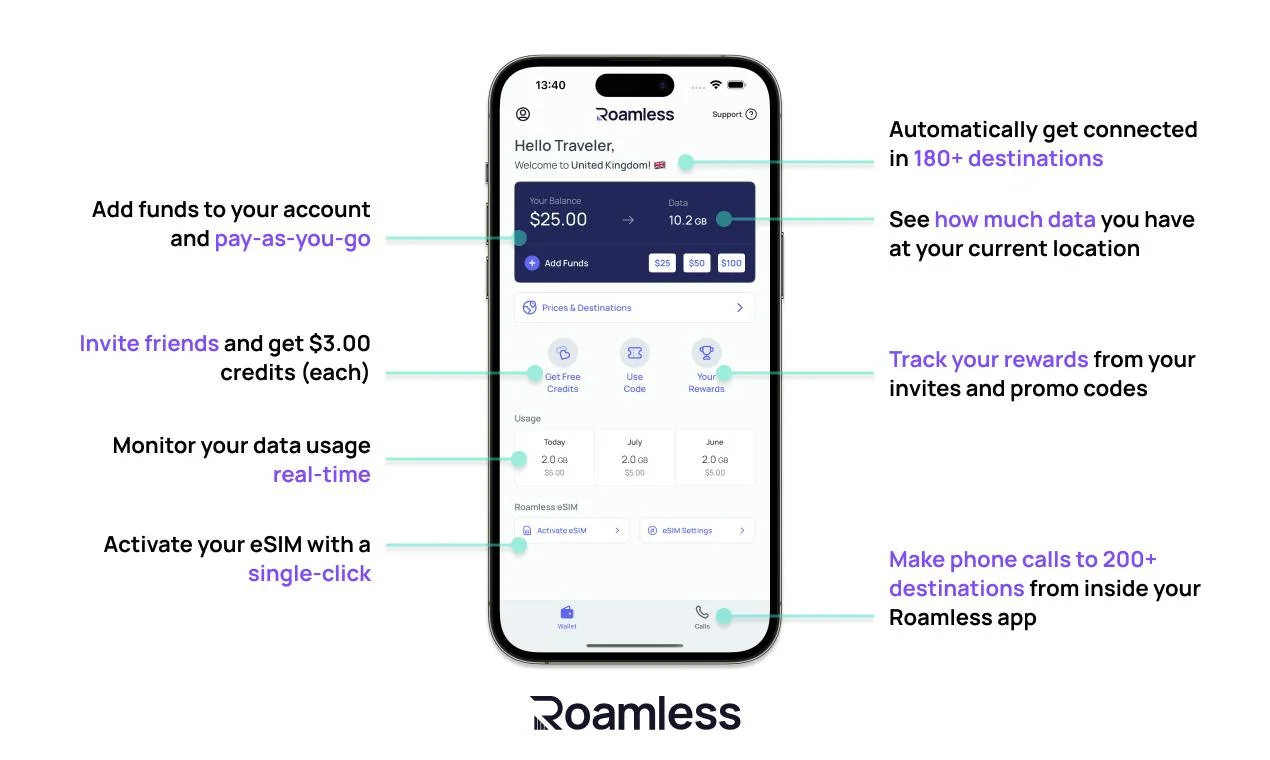 Roamless screenshot 2