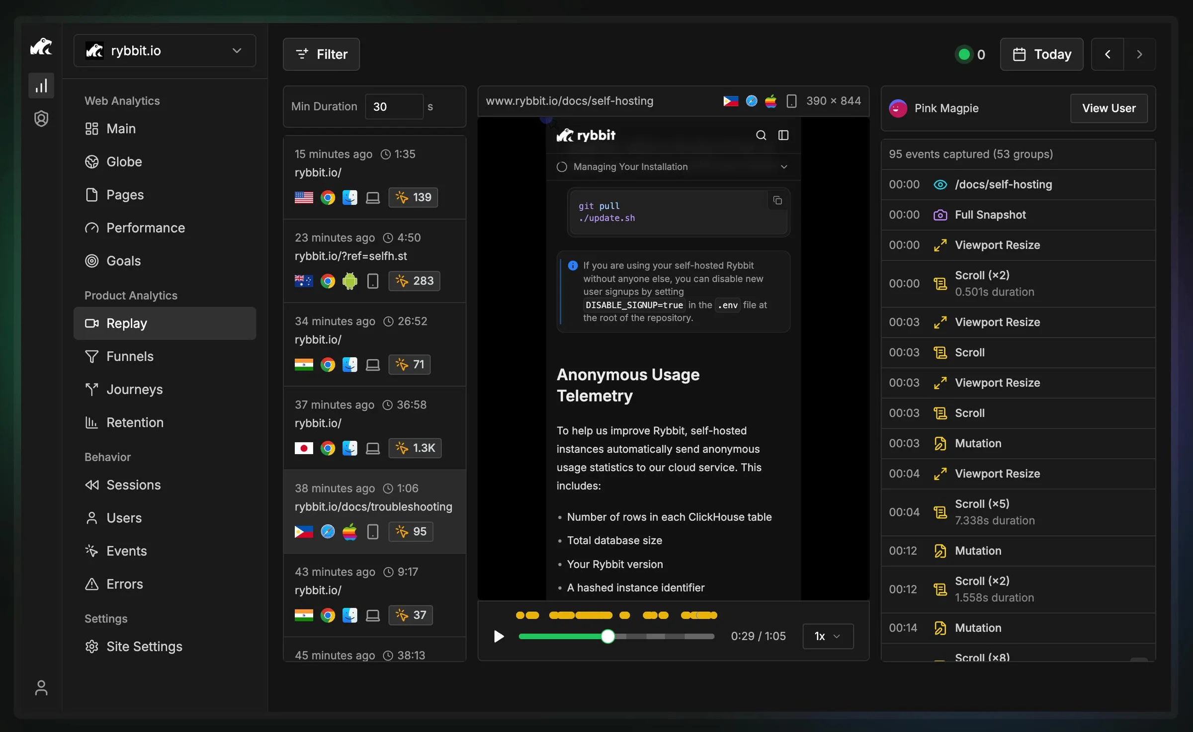 Rybbit screenshot 11