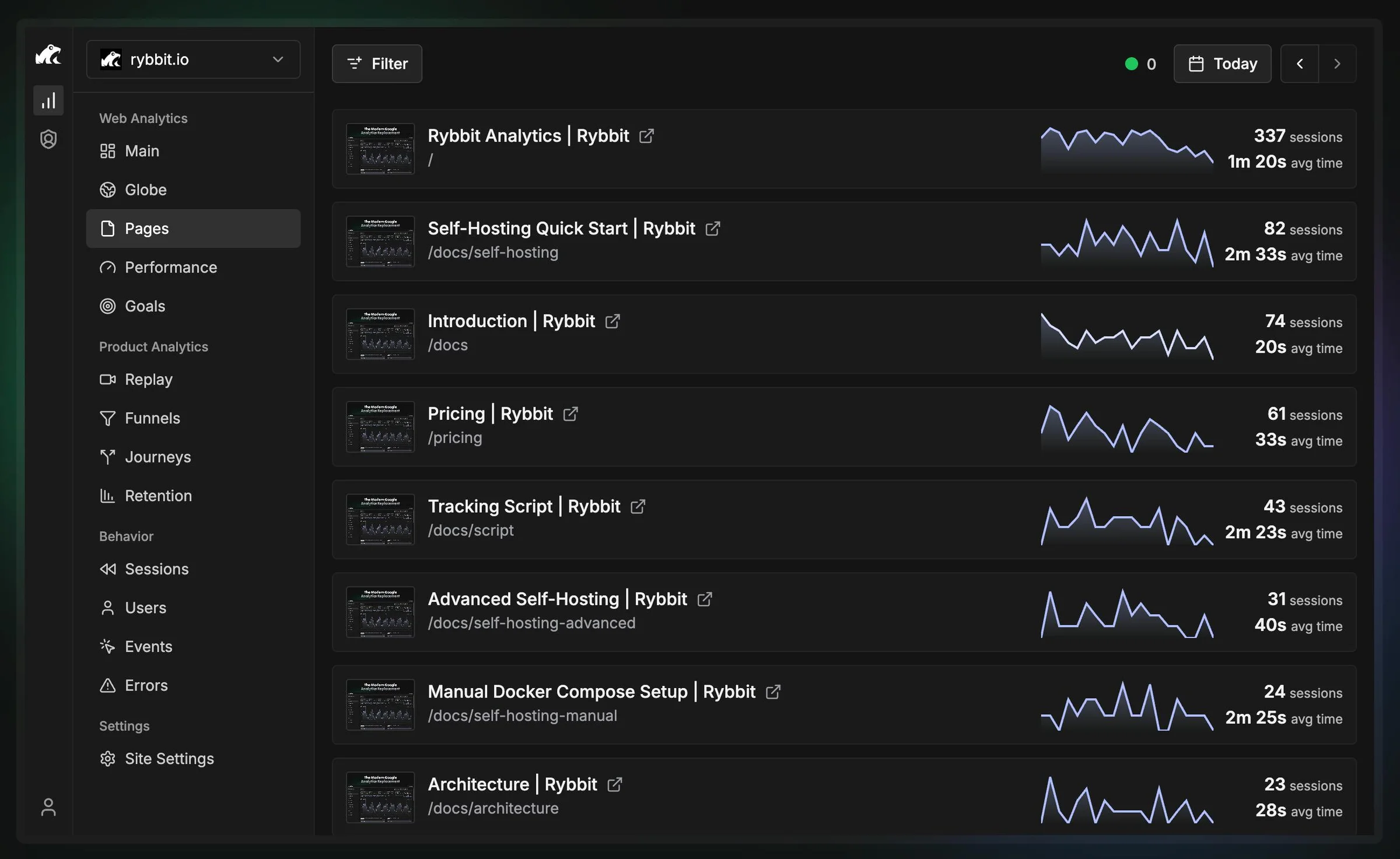 Rybbit screenshot 12