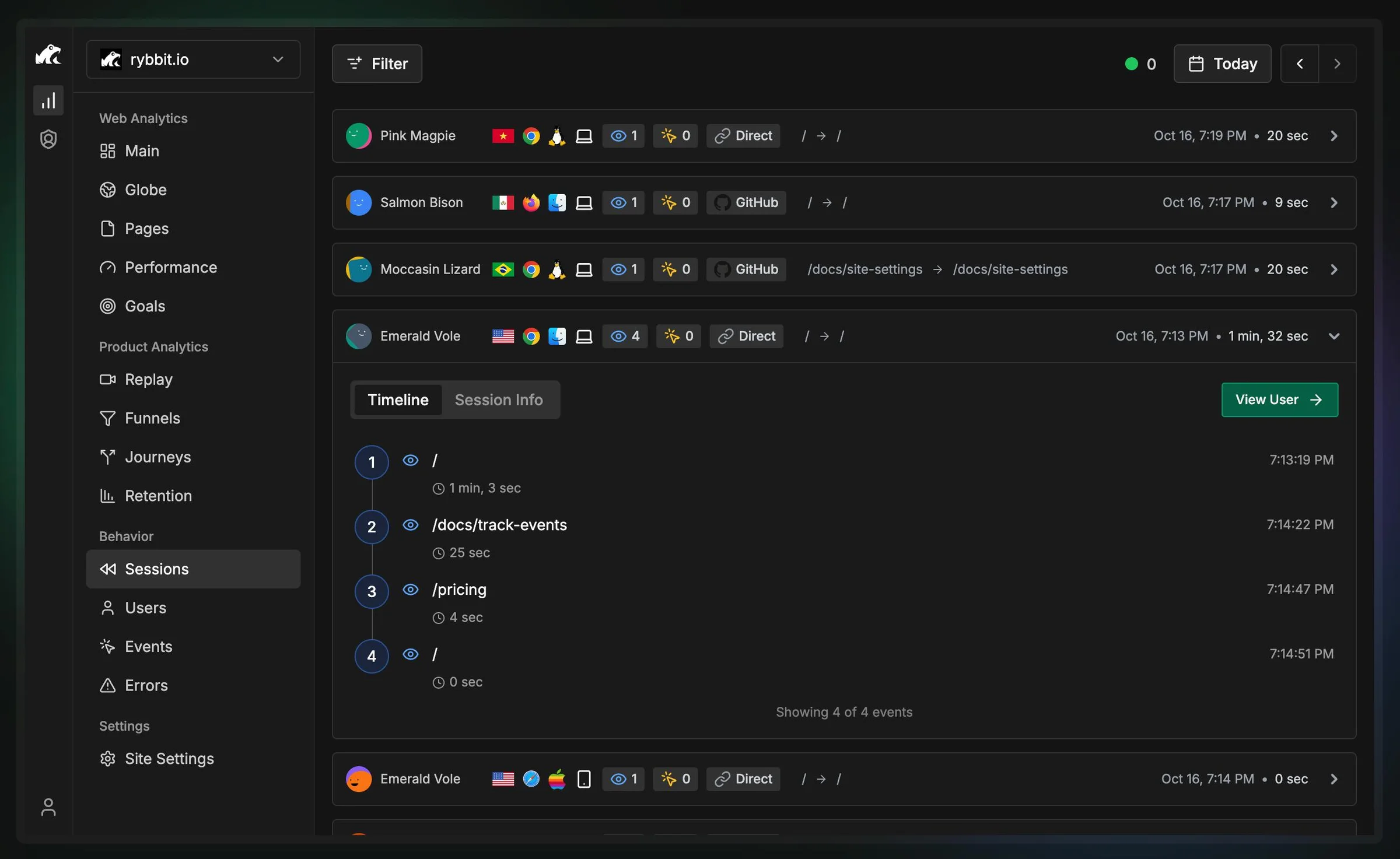 Rybbit screenshot 9