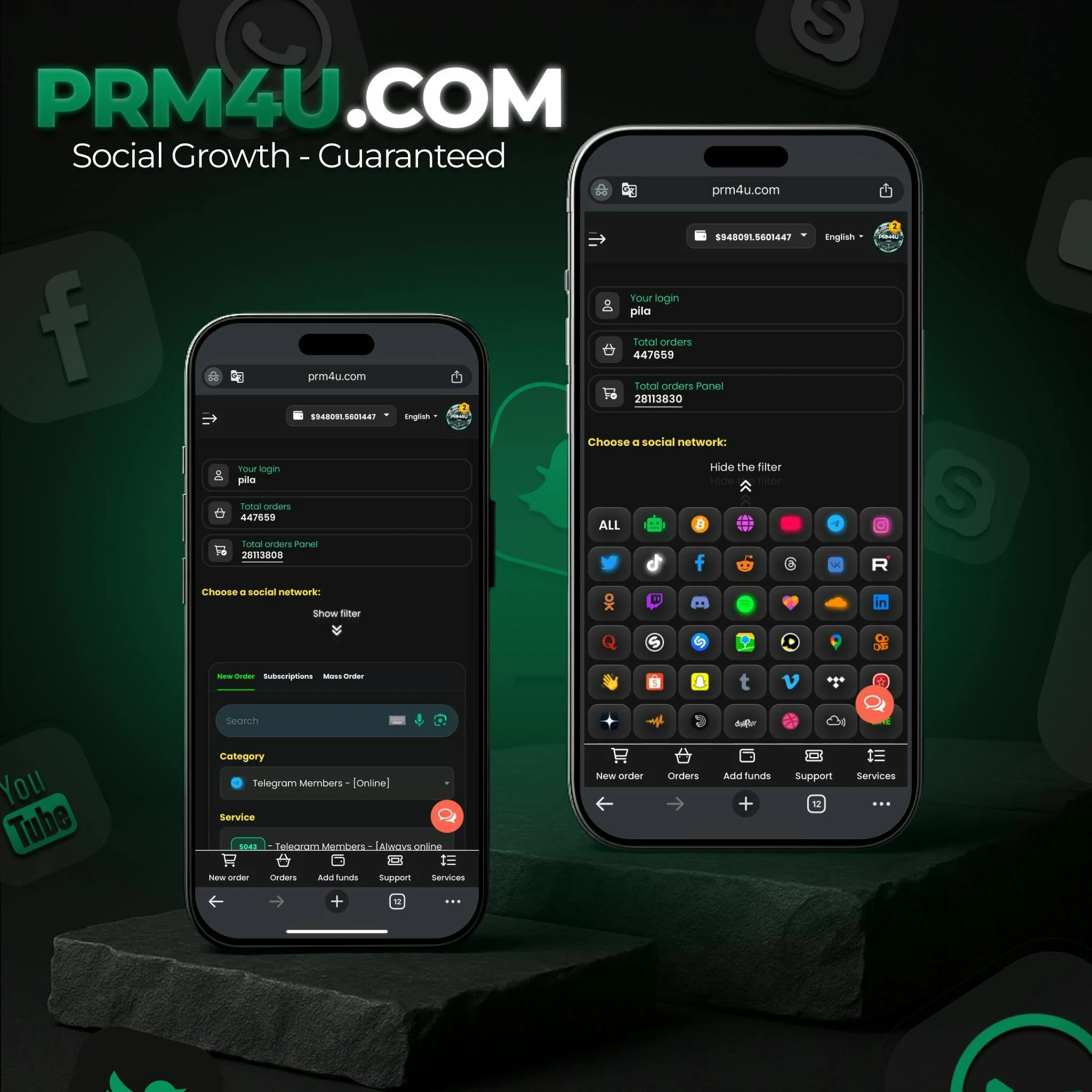 PRM4U SMM Panel screenshot 2