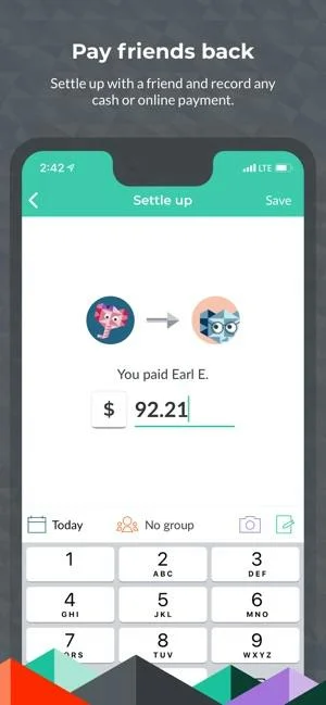 Splitwise screenshot 2
