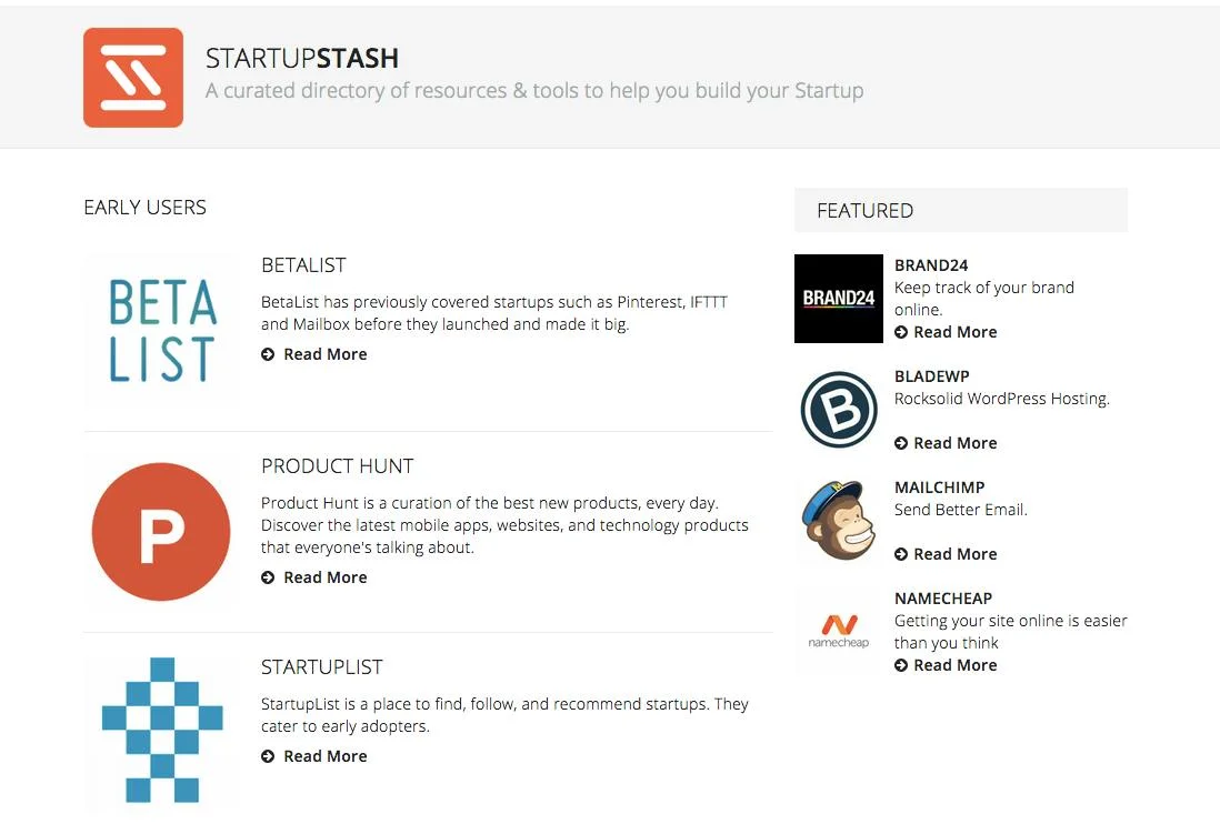 Startup Stash screenshot 2