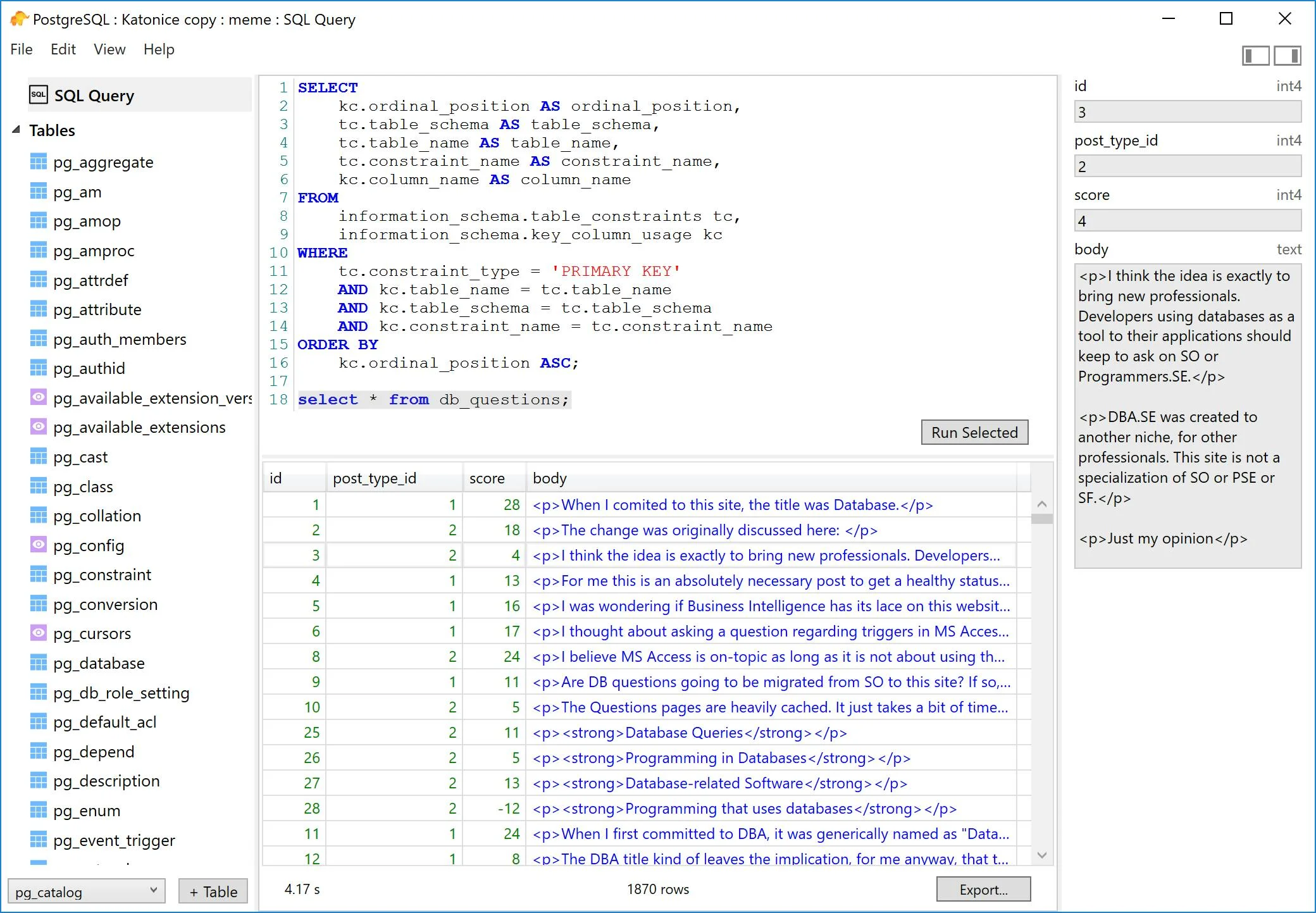 TablePlus screenshot 2