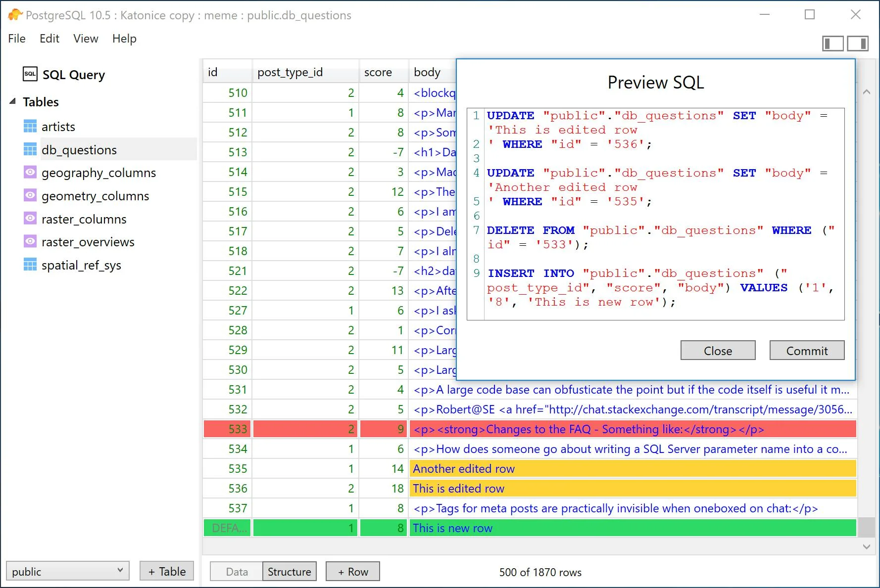 TablePlus screenshot 4