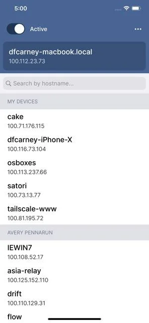 Tailscale screenshot 2