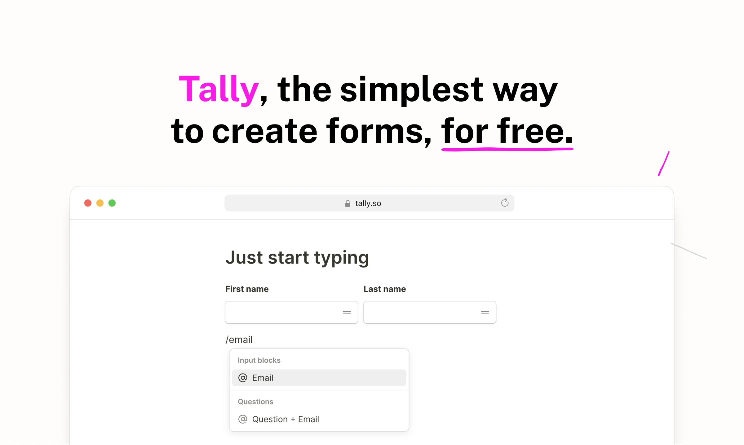 Tally screenshot 3
