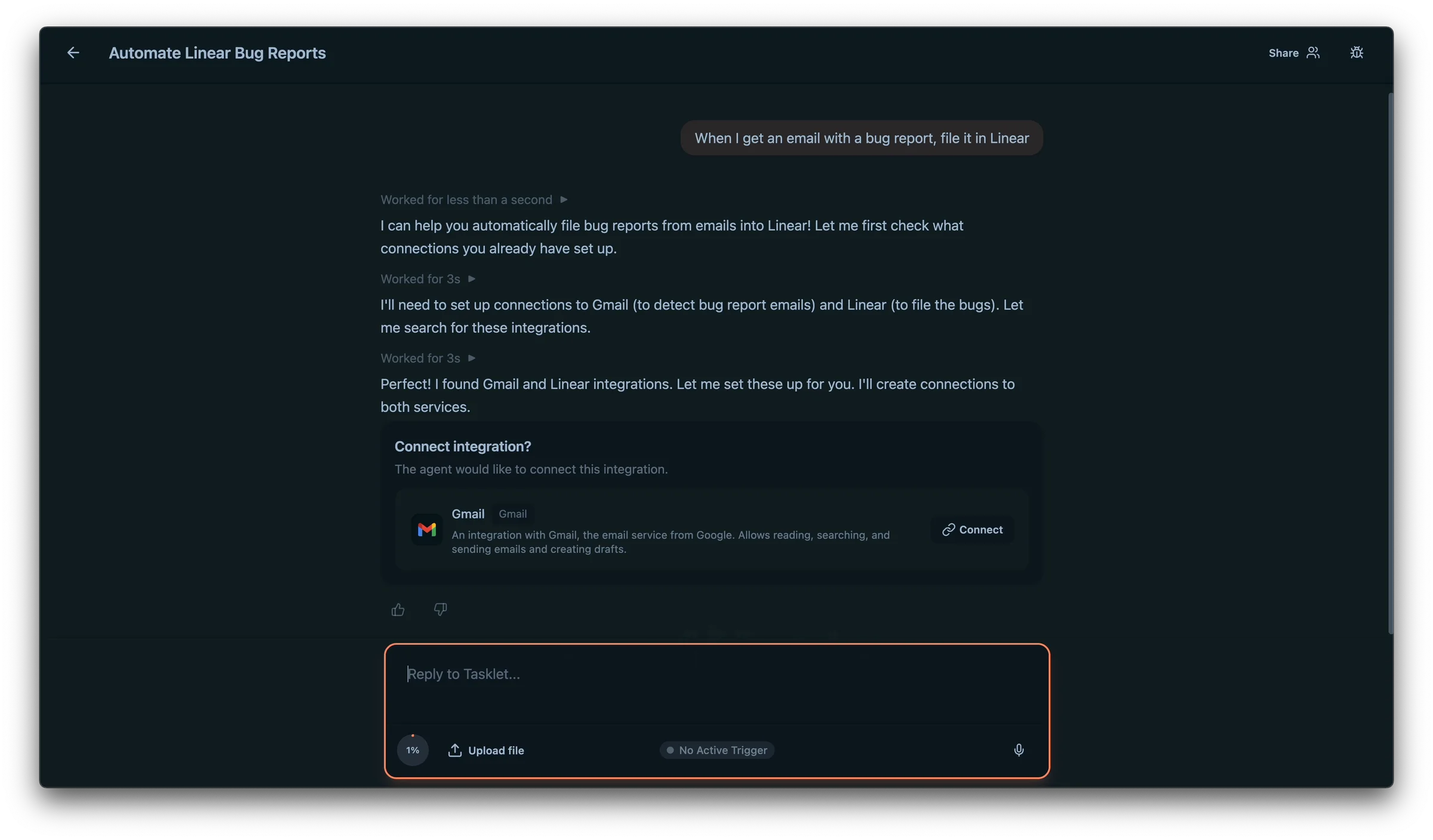 Tasklet screenshot 2