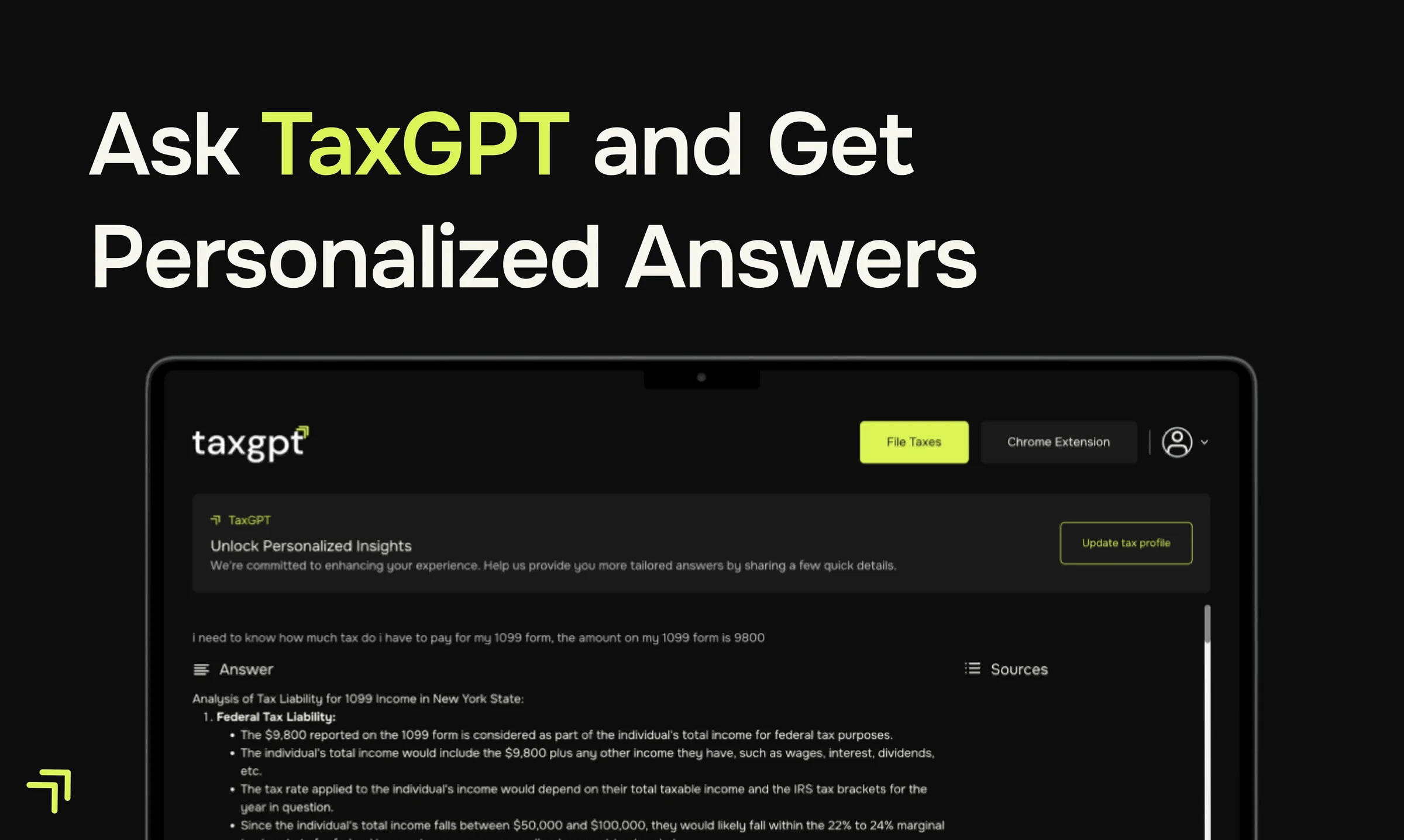 TaxGPT screenshot 2