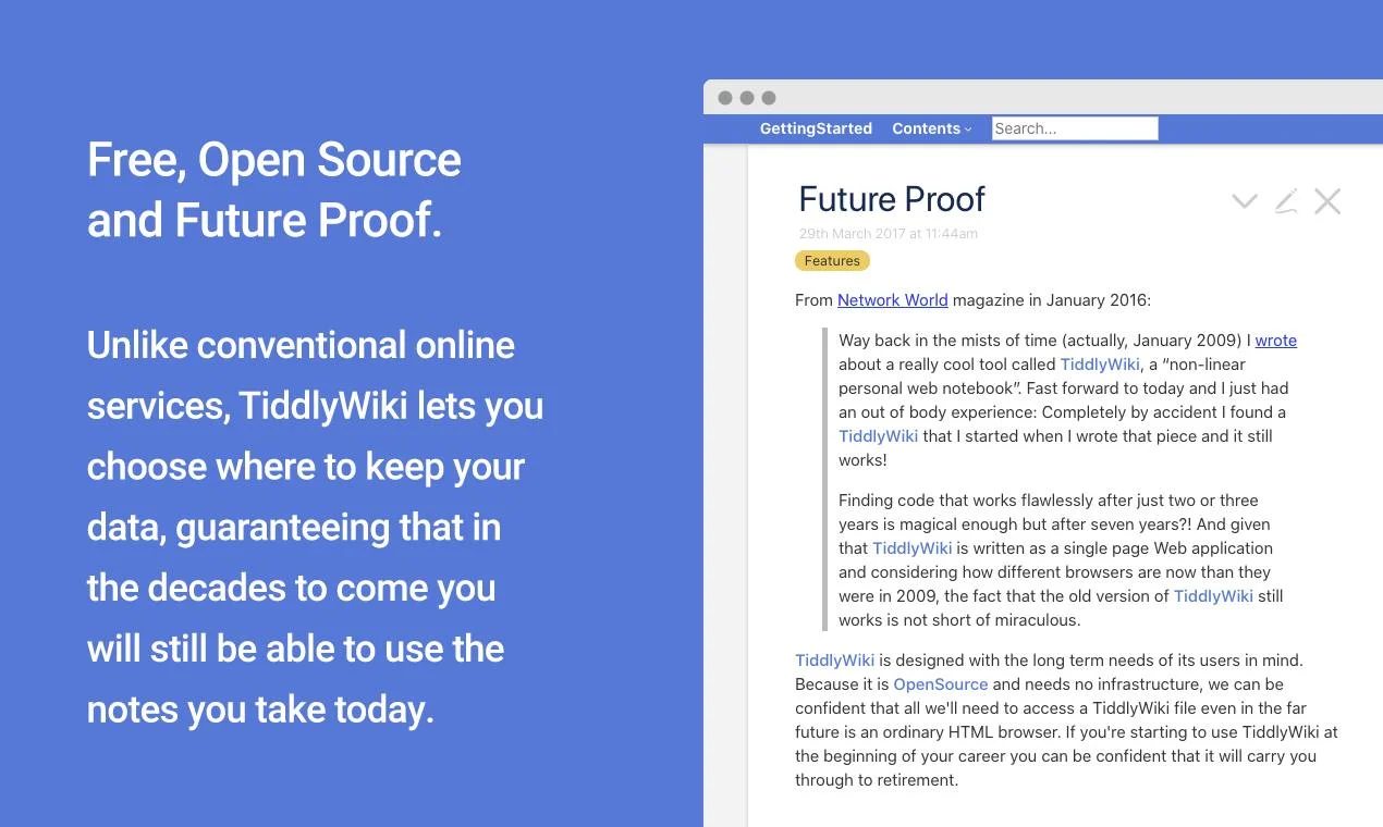 TiddlyWiki screenshot 3