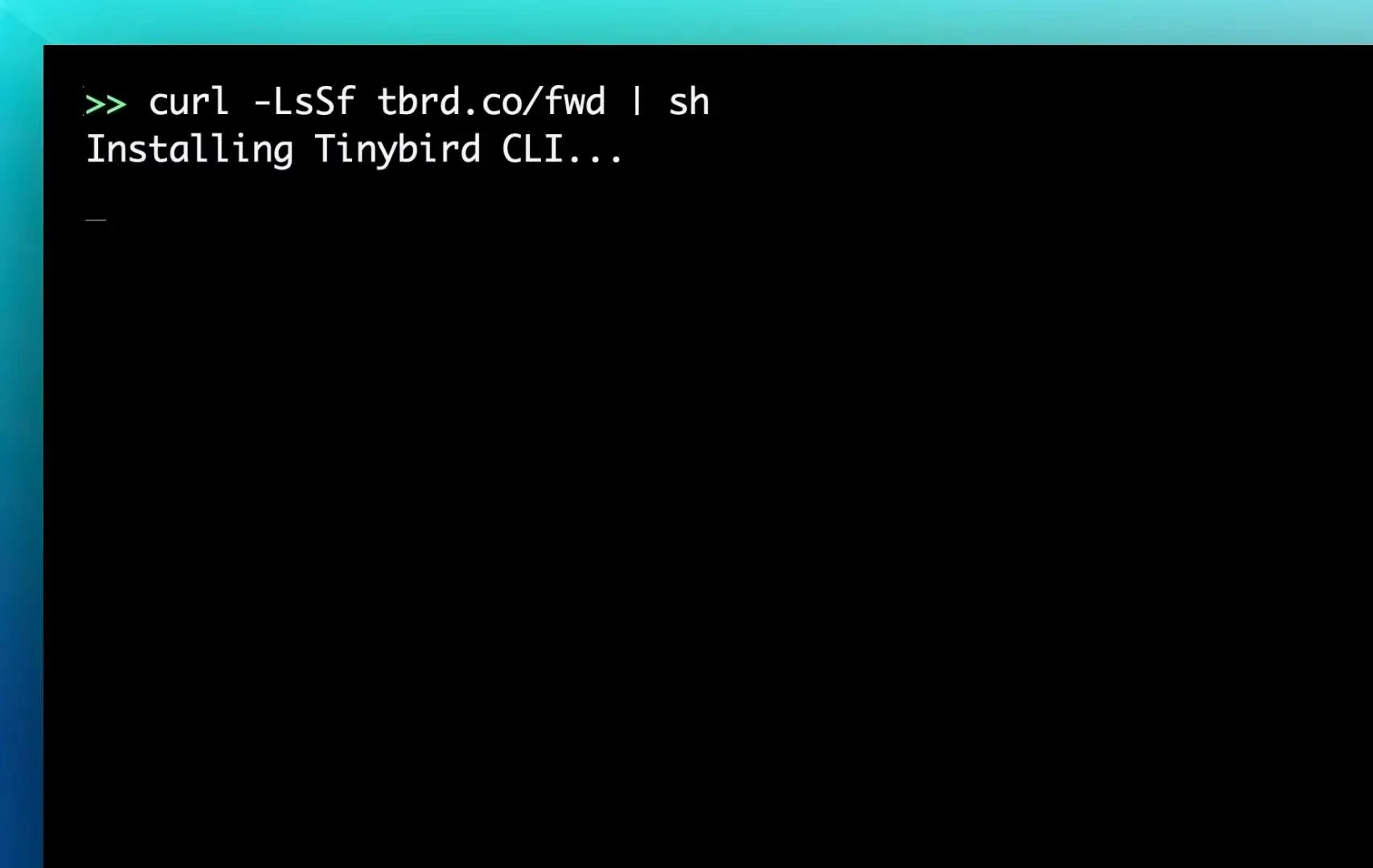 Tinybird screenshot 3
