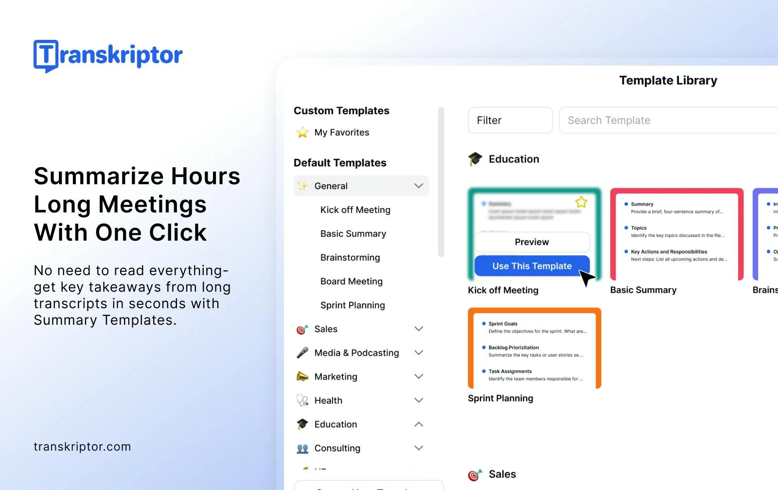 Transkriptor screenshot 3