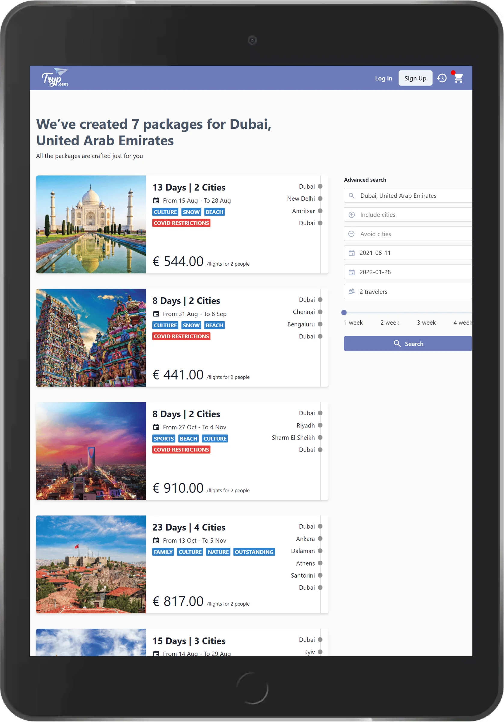Tryp.com screenshot 3