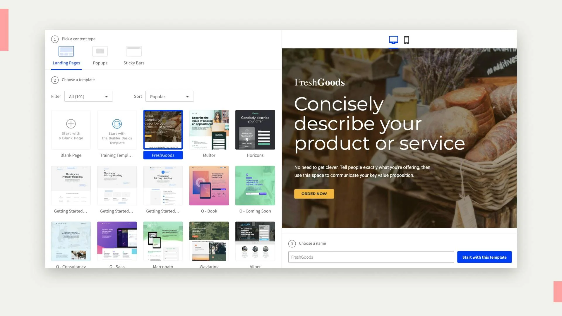 Unbounce screenshot 2