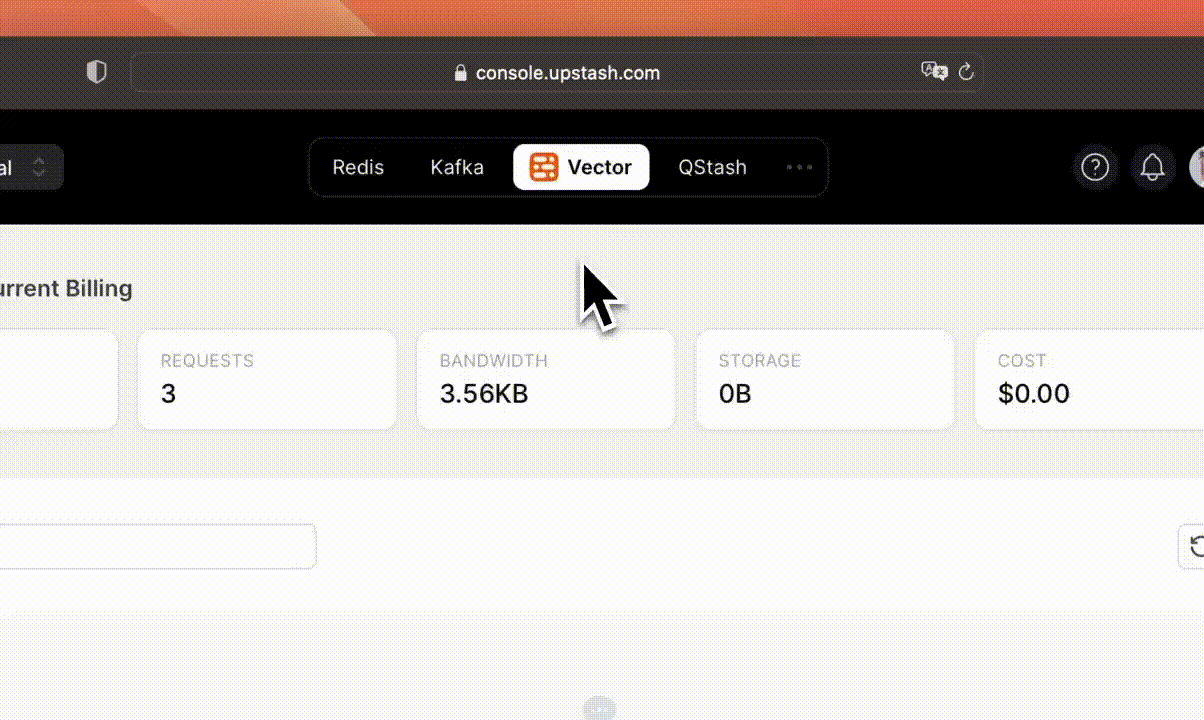 Upstash screenshot 2