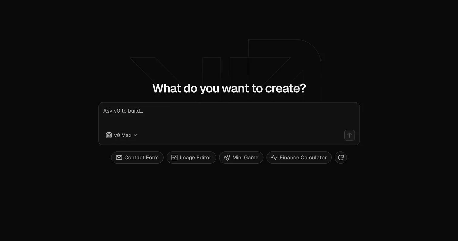 v0 by Vercel screenshot 2