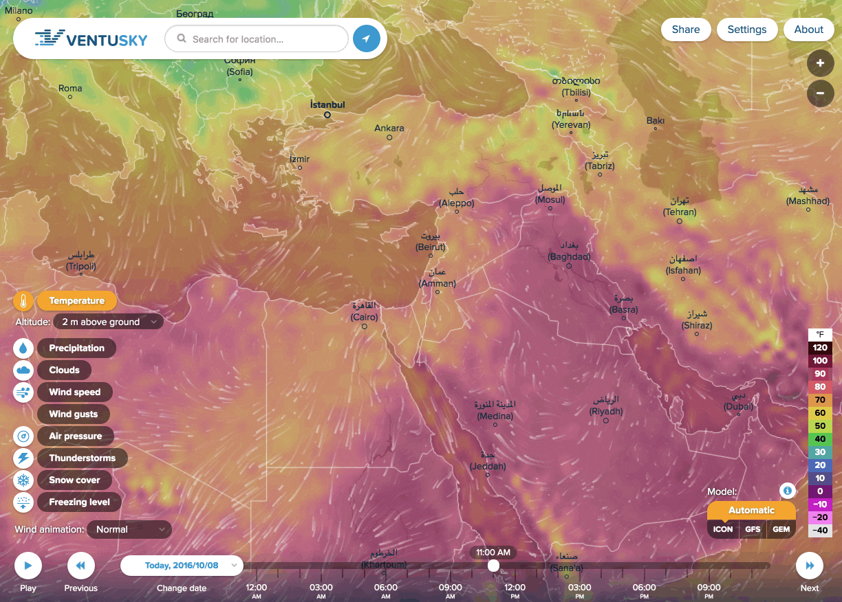 Ventusky screenshot 2