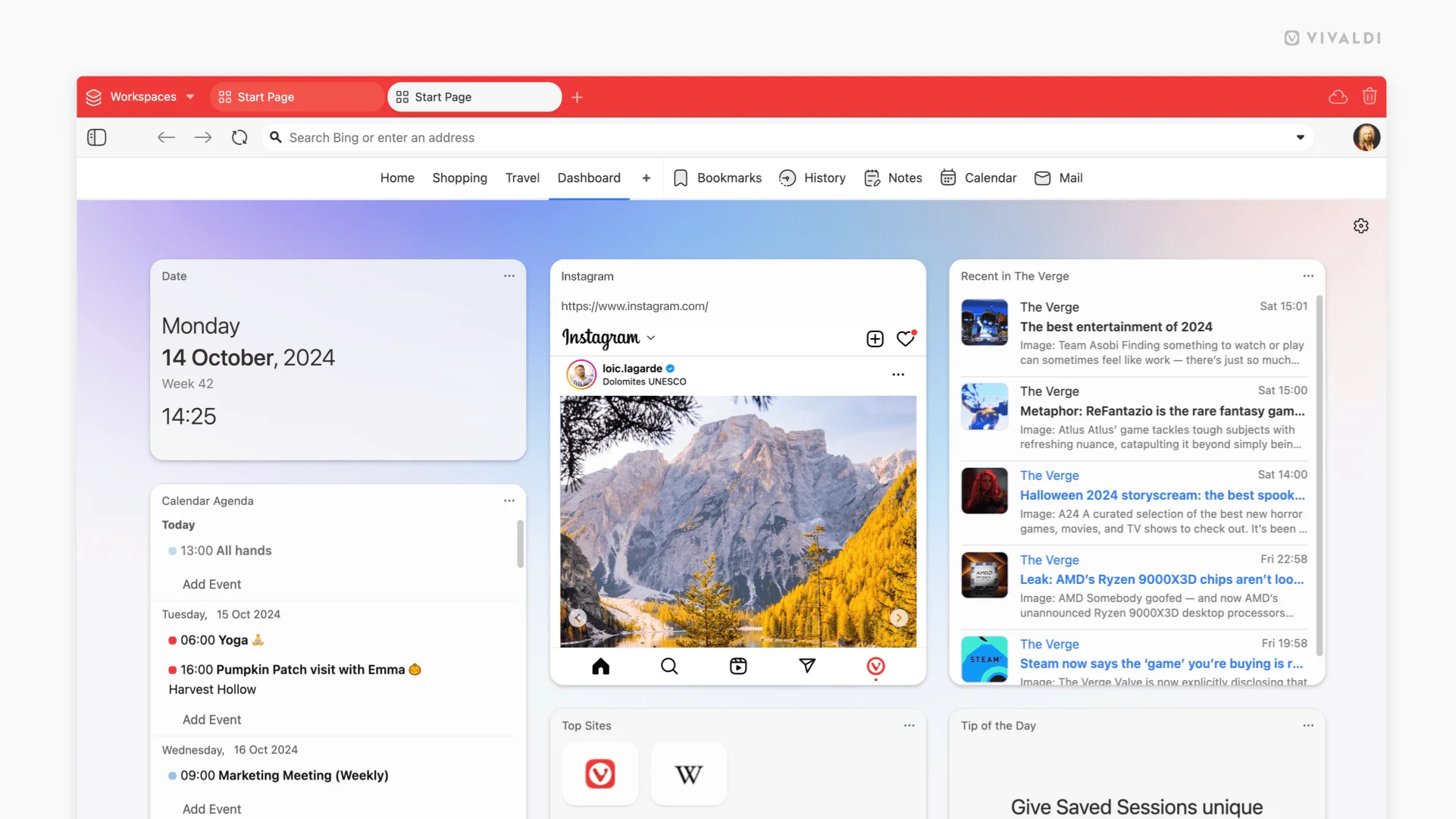 Vivaldi screenshot 2