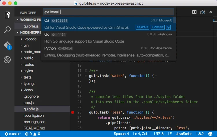 VS Code screenshot 3