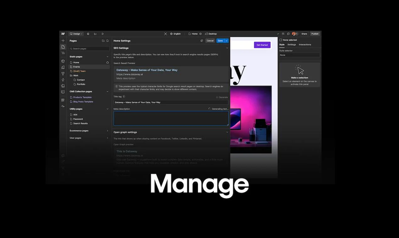 Webflow screenshot 2