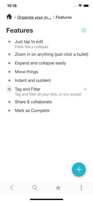 WorkFlowy screenshot 4