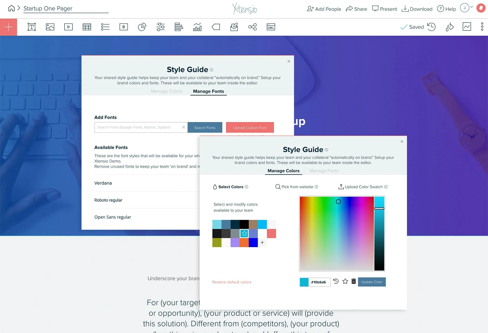 Xtensio screenshot 6
