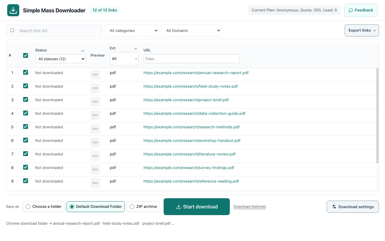 Simple Mass Downloader screenshot 1