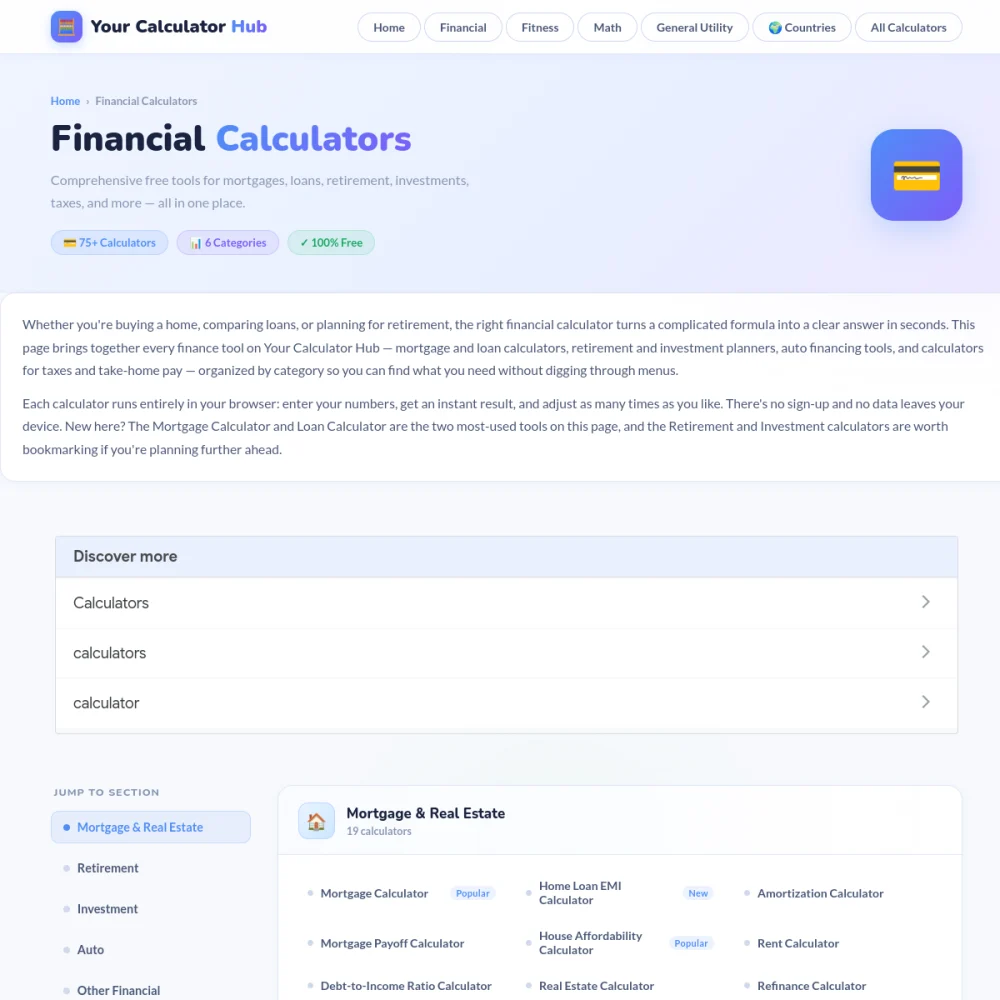Your Calculator Hub screenshot 1