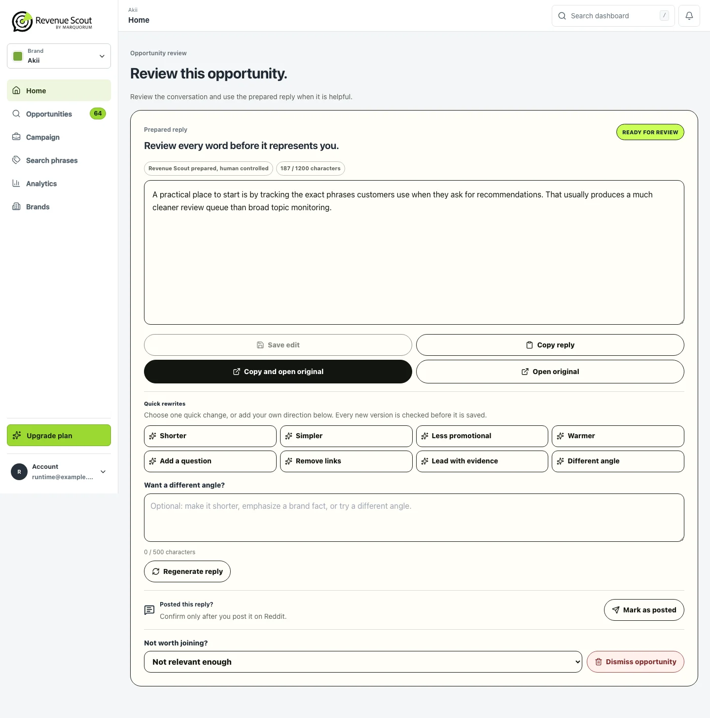 Revenue Scout screenshot 2
